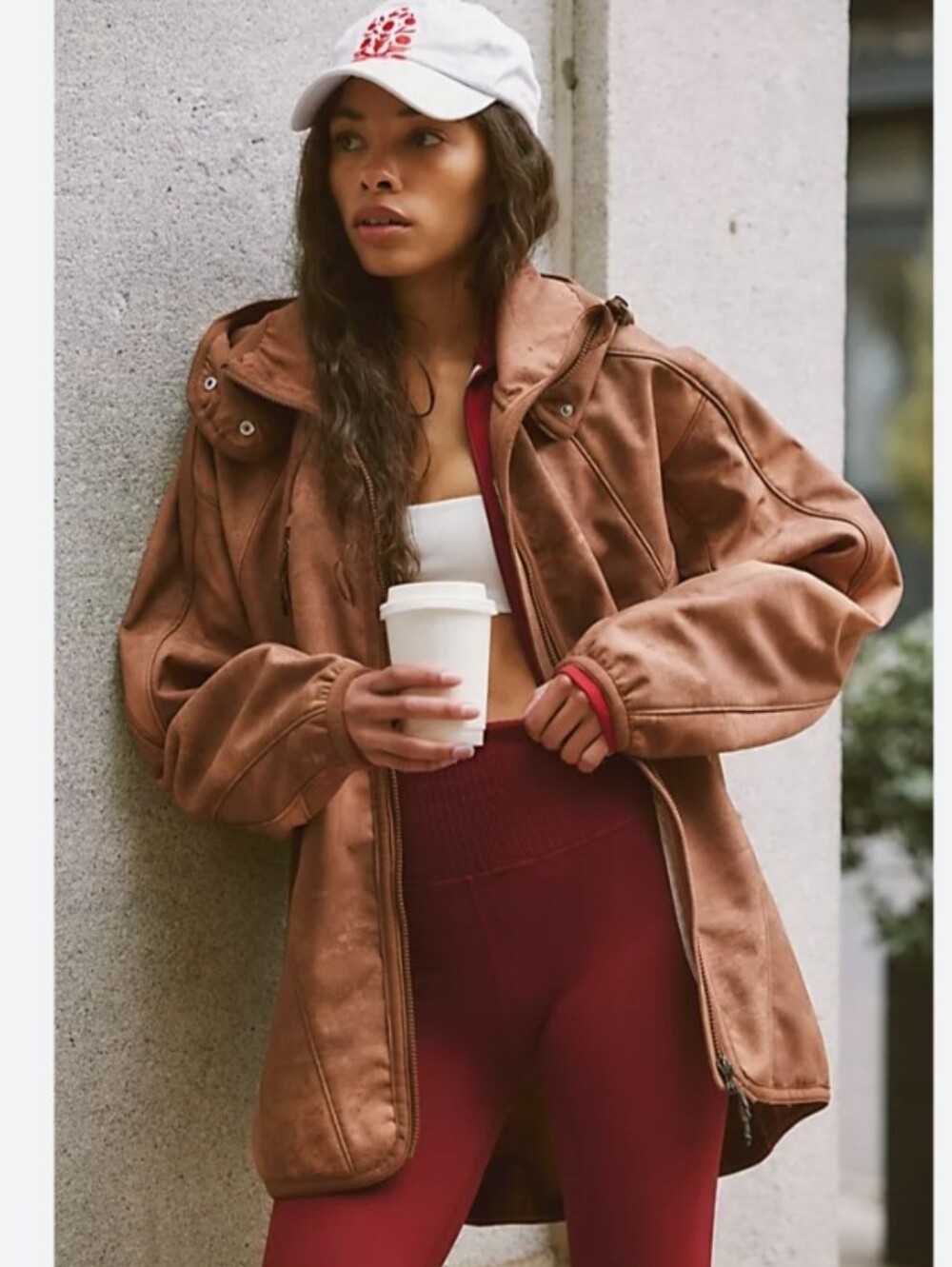 Free People Canyon Crushin Jacket In Toasted Almond Combo L NWT